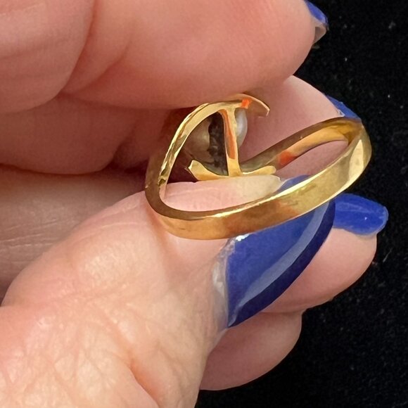 Pearl Ring 18 K Gold - Picture 4 of 7